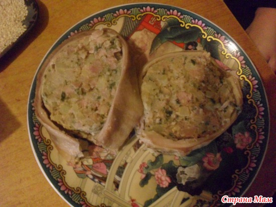 Свиной желудок фаршированный гречкой - Кулинарный рецепт с фото