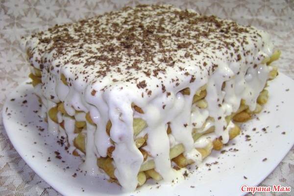 Торт поленница со сметанным кремом рецепт с фото