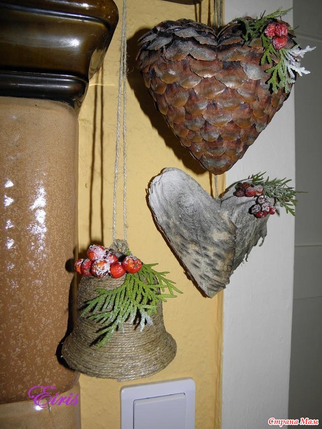 Новогодние украшения из природного материала - Поделки - Страна Мам