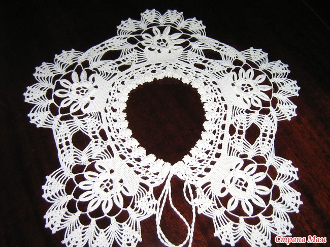 *Еще один белый воротничок. - Все в ажуре... (вязание крючком) - Страна Мам