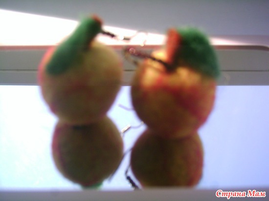 серьги яблочки