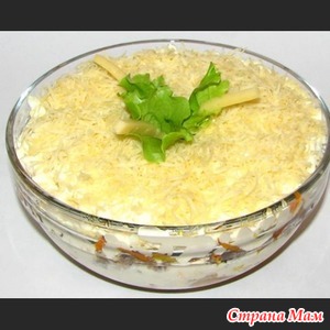 Салат с курицей и грибами