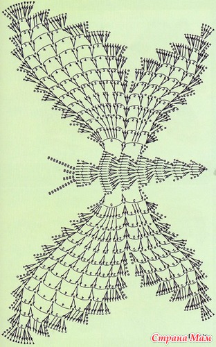 Вязаные бабочки крючком схемы