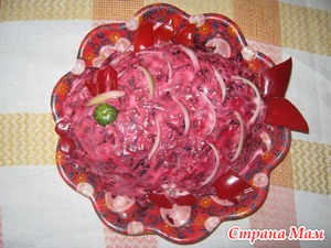 Селедка под шубой в форме рыбки