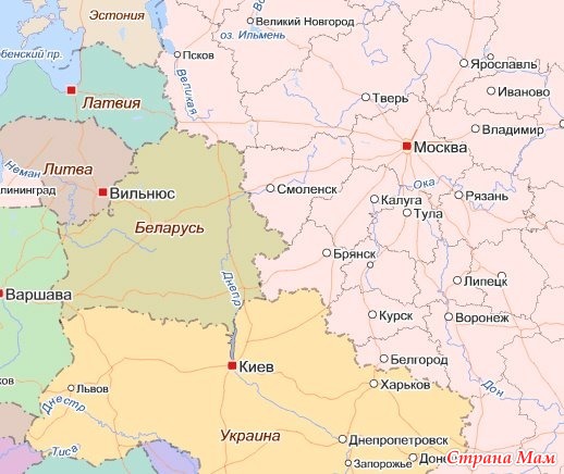 Московской и тульской областям