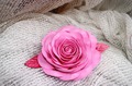 Брошка розовая роза