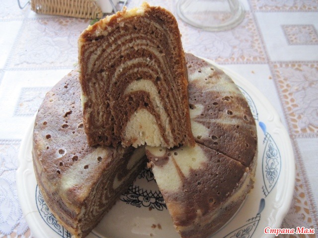 Вкусный торт в мультиварке зебра