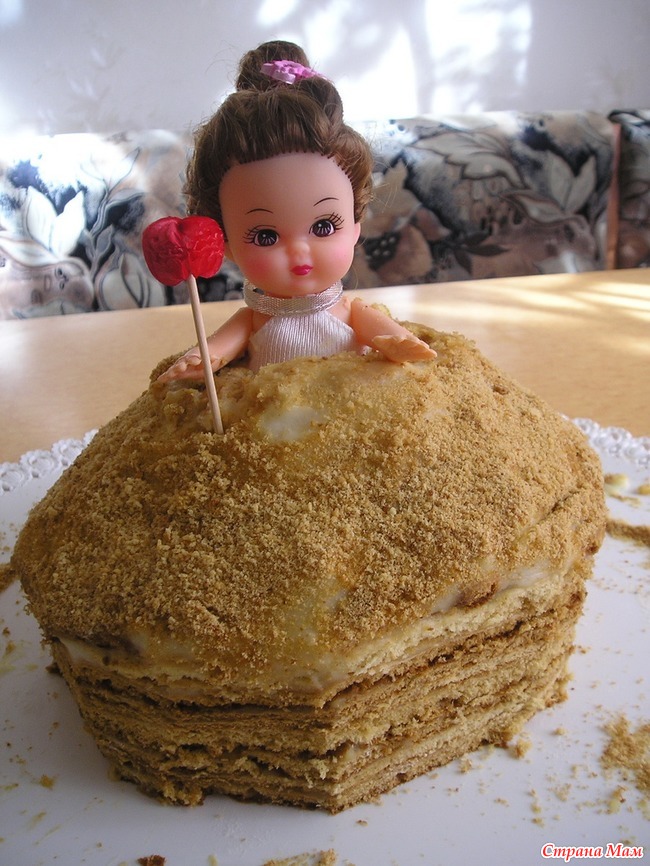 Торт девочка из коржей для девочки