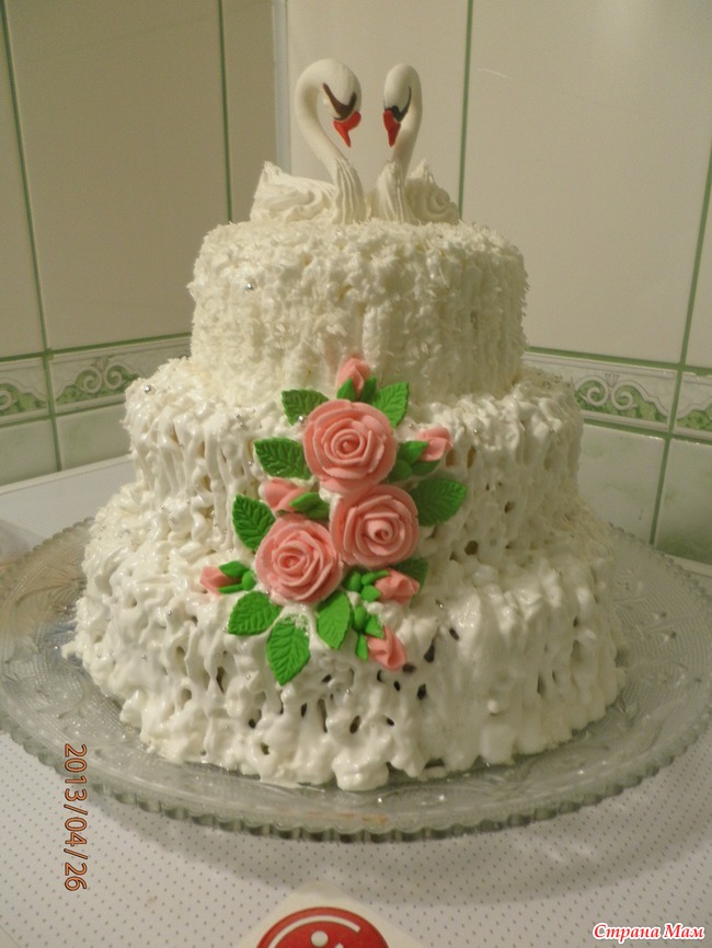 Торт из белкового крема на свадьбу