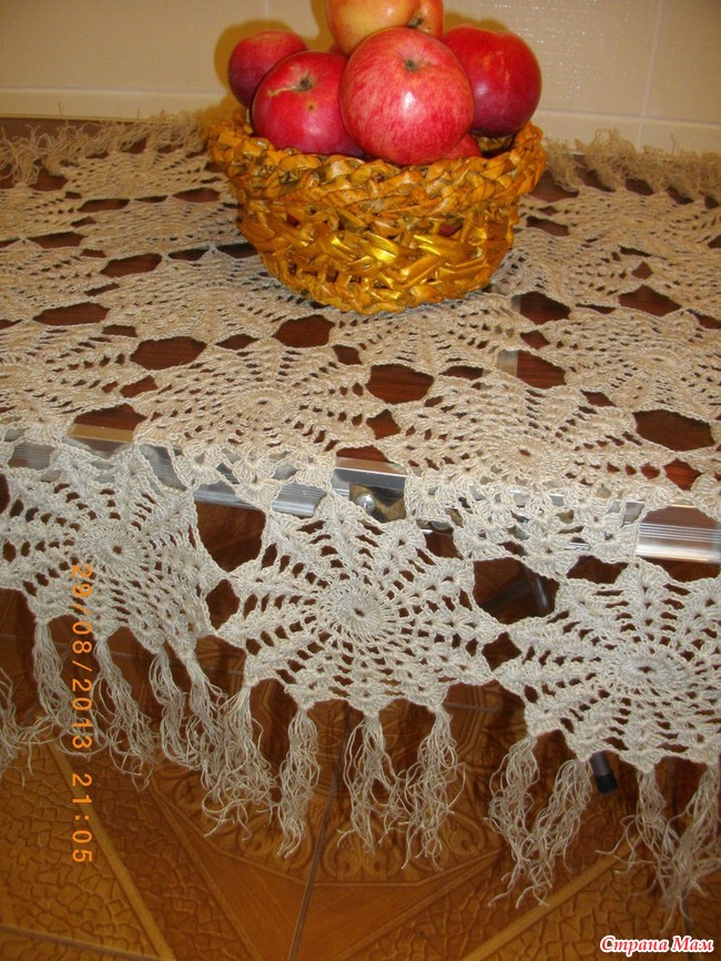Скатерть крючком (лен) - Вязание - Страна Мам