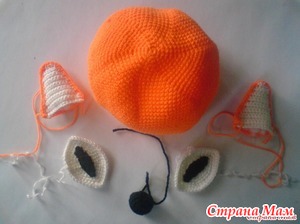 Костюм лисички. Вязание некоторых деталей