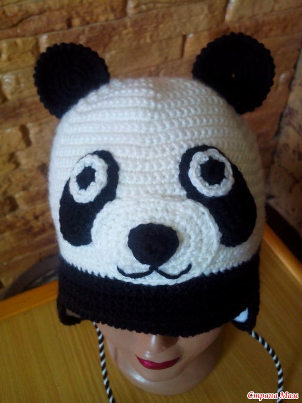 . Шапочка Панда - В.Г.У. - Вязаные Головные Уборы - Страна Мам