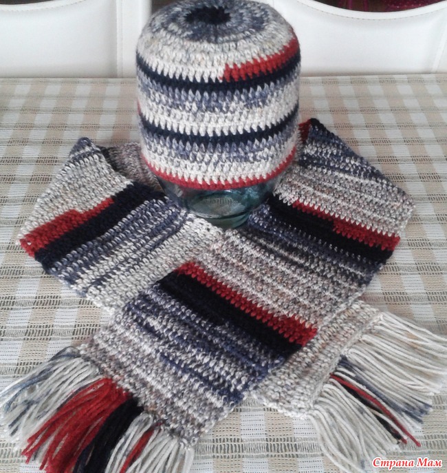 Шапка и шарф для мальчика - Страна Мам