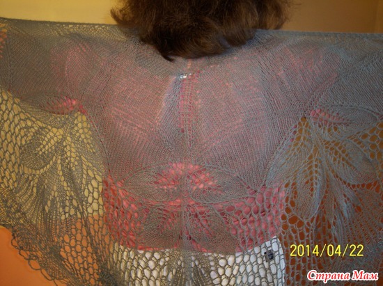 Shawl &quot;Gentiana&quot; detail view