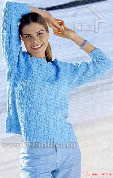 Женский пуловер спицами - Страна Мам