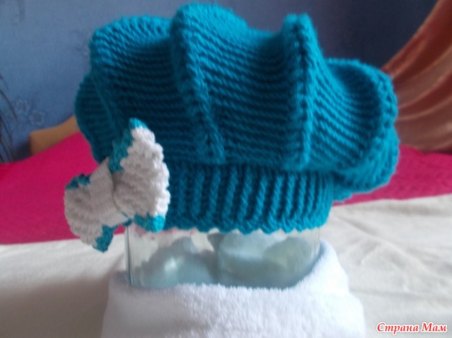 *Бирюзовый берет. - Все в ажуре... (вязание крючком) - Страна Мам