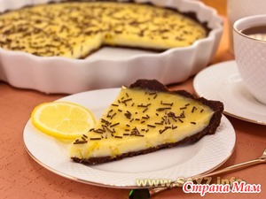 Шоколадный торт с лимонным кремом