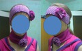 Комплект с цветком повязка на голову и шарфик с цветком