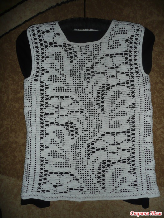 Блузка в филейной технике. Блузка в филейной технике. Летний свитер. Туника черные розы филейкой. Филейное вязание кофты.