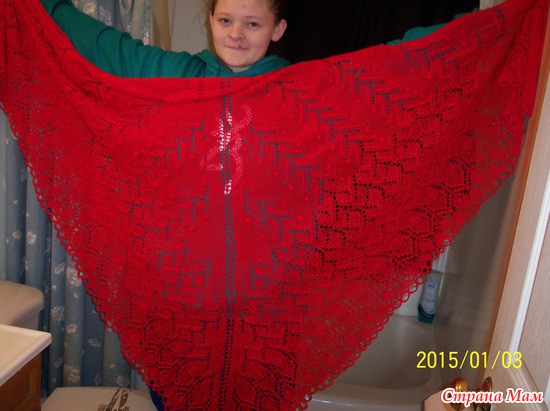 Regenerate Shawl, knitted by me
