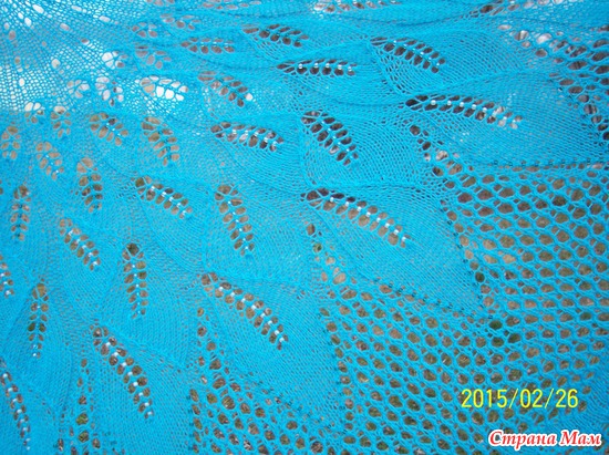 Detail view of &quot;Papyrifera&quot; shawl.