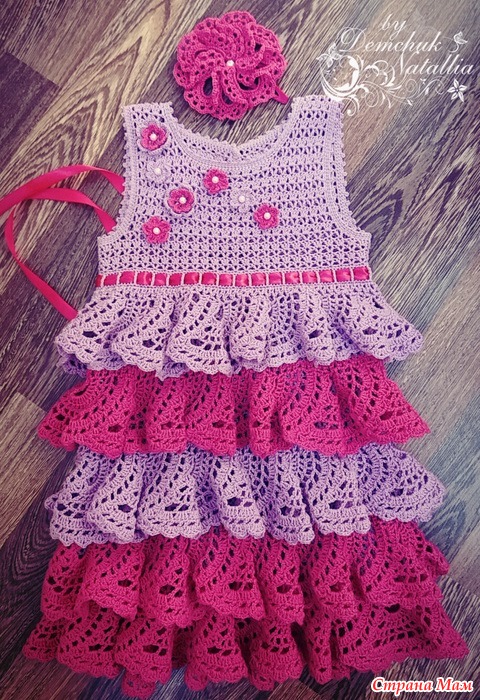 Платье "Веселый воланчик" - Вязание - Страна Мам