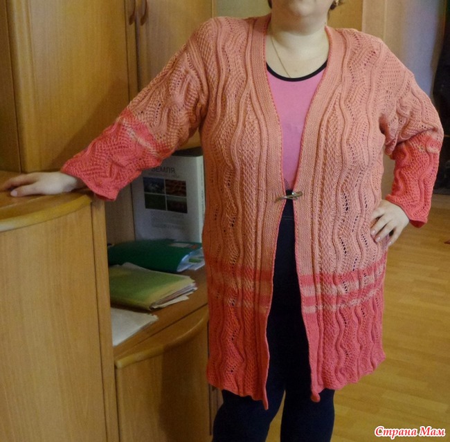 Кардиган из Ализе бахар, спицы - Вязание - Страна Мам