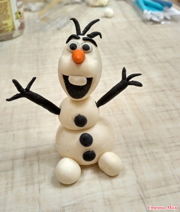 олаф из мастики. как слепить олафа. олаф снеговик лепить. как слепить олафа. олаф снеговик лепить.