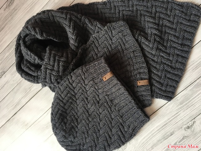 Шапка, шарф - первый мужской - Вязание - Страна Мам