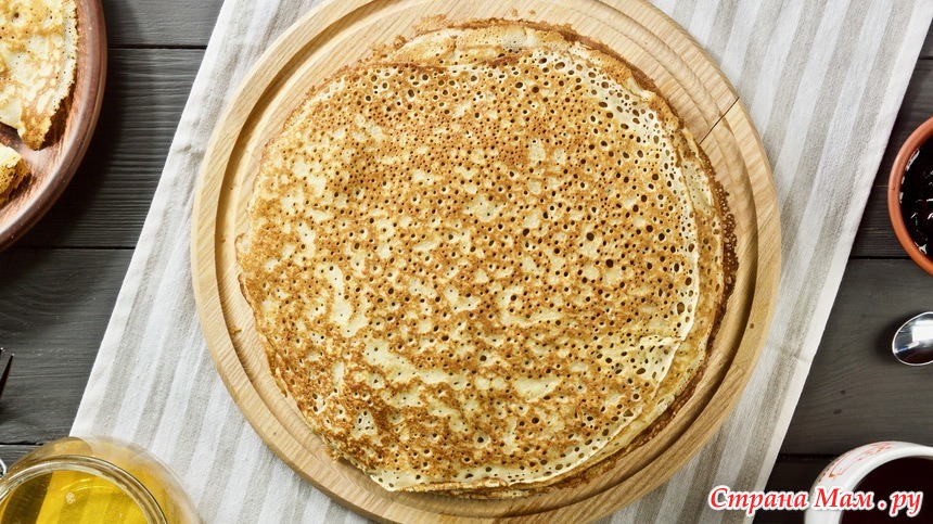 Блины на молоке с дырочками тонкие и очень вкусные рецепт с фото пошагово