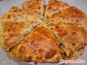 Сконы с сыром и колбасой