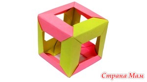 Как сделать кубик из бумаги - схема сборки оригами
