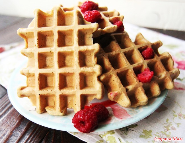 Вафли для веганов (без молока, без яиц и без пшеничной муки) - Страна Мам