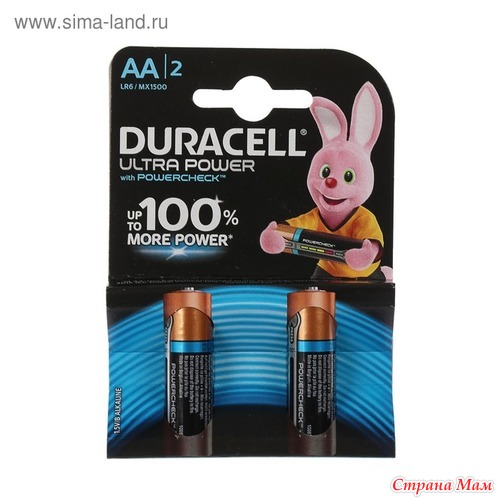   Duracell Ultra Power, 1.5, 2  180 